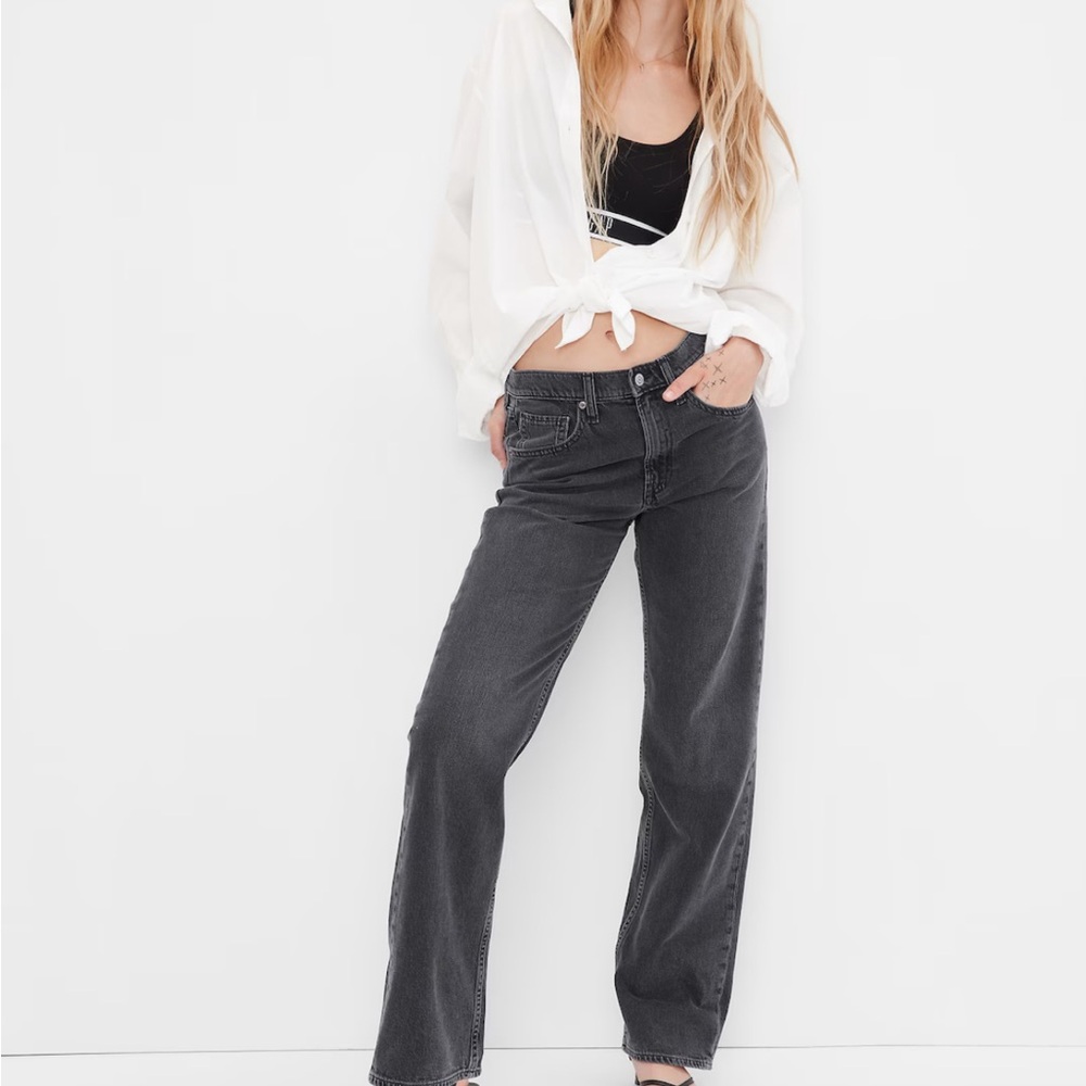 Gap Mid Rise '90s Loose Jeans washed black